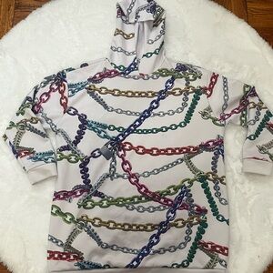 Colorful Chain Print Hoodie